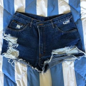 Goldrush Distressed High Waisted Shorts